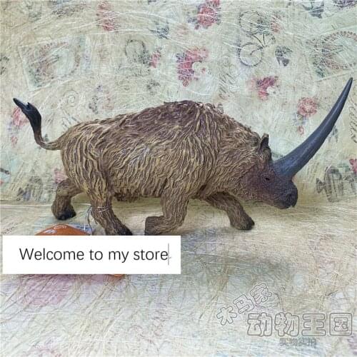 1/20 pvc figure Simulation l ancient animal model toy plate tooth rhinoceros
