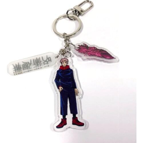 1 Pcs Anime Jujutsu Kaisen Cosplay Keychains Figure Fushiguro Megumi Yuji Itadori Satoru Kugisaki Acrylic Pendant Keyring Toys