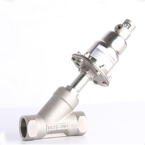 3 inch single acting stainless steel pneumatic angle seat valve 100mm actuator