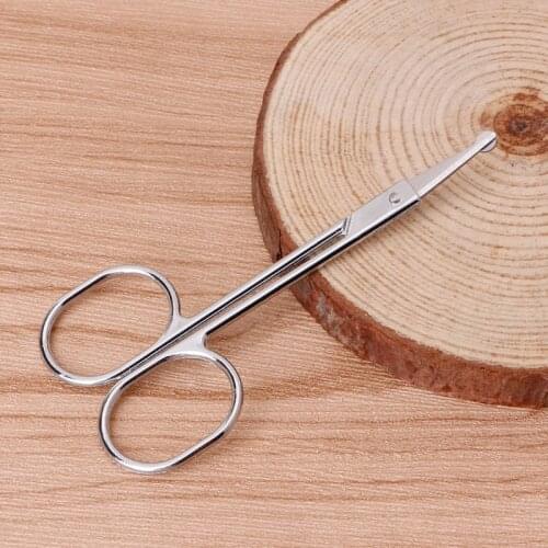 3*Makeup Stainless Steel Eyebrow Round Tips Scissors Facial Trimming Beauty Pro NEW