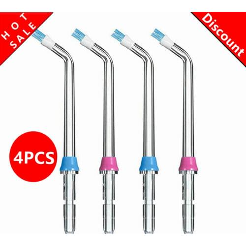 4pcs suitable for waterpik dental flosser oral irrigator dental plaque nozzle accessories WP-100 WP-450 WP-250 WP-300 WP-660