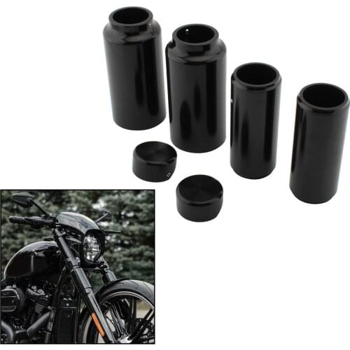 6Pcs Fork Cover Set for Harley-davidson Softail Breakout FXBR FXBRS Black