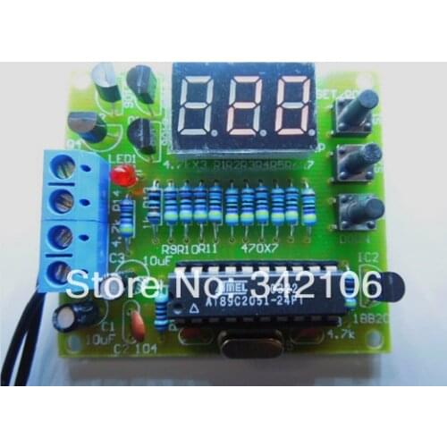 Free Shipping!!! 5pcs DS18B20 temperature controller / AT89C2051 microcontroller (spare parts)