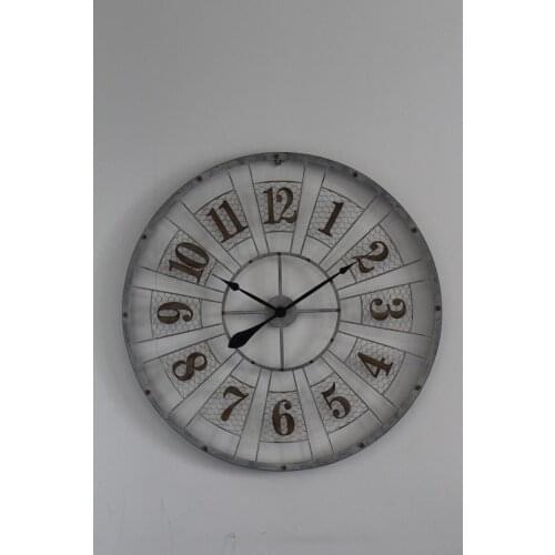 31.5 inch Big Metal Wall Clock Decorative Round Metal Compass Wall Décor