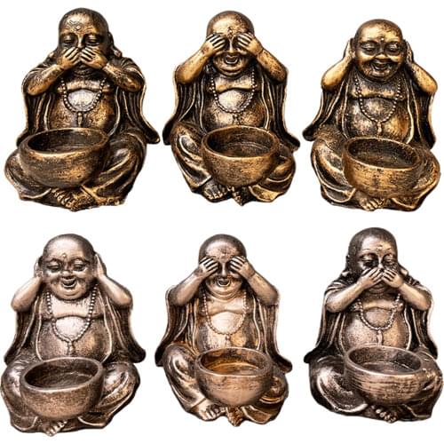 Buddha Candle Holder Candlestick Stand Table Centerpiece Birthday Teahouse