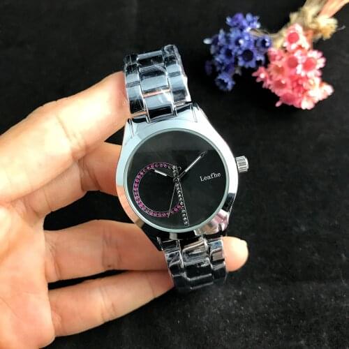 New Color Diamond Womens Watch Stainless Steel Strap Butterfly Buckle Brand Quartz Watches Girls Favorite montre femme