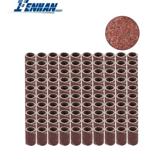 100pcs 6.35mm Drum Sanding Kit 100 Grit Sanding Disc Nail Drill Rotary Tools Sanding Bands For Dremel Rotary Tools Accessories