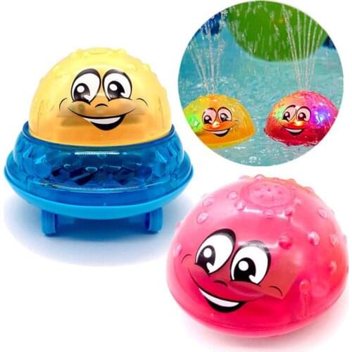 Bath Toys Spray Water Light Music Rotate Ball Kid Toys for Baby Toddler Bathroom Summer Play Water