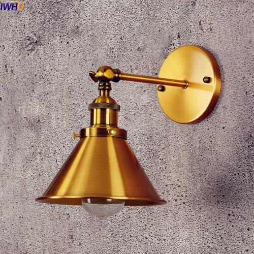 IWHD Copper Adjustable Vintage Wall Light Fixtures Bedroom Loft Industrial Arm Wall Lamp Edison Sconce Applique Murale Luminaire