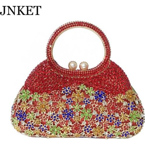 JNKET New Fashion Womens Set Diamonds Evening Bag Ladies Clutch Bag Banquet Party Handbag