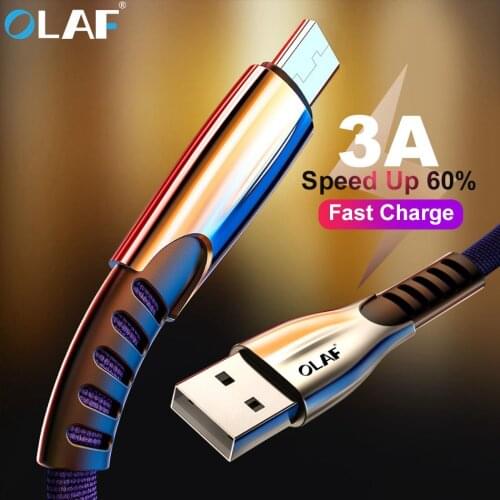 Olaf Micro USB Cable 3A Fast Charging Charger for Xiaomi Samsung Huawei Mobile Phone Charging Cable Android USB Data Phone Cable