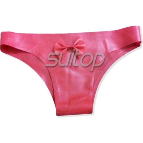 Suitop latex rubber lovely briefs underwear women