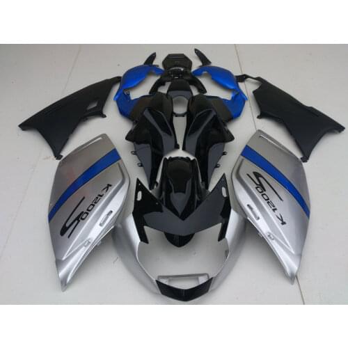 Motorcycle Fairing kit for BMW K1200S 05 06 07 08 K1200 S 2005 2006 2007 2008 ABS Plastic Silver black Fairings set+Gifts BA19