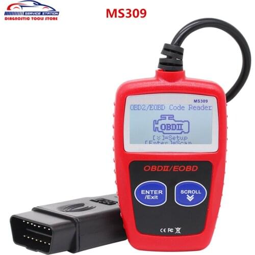 MaxiScan MS309 Auto Car Scanner OBDII/EOBD OBD2 Universal Auto Code Reader Work For US&Asian&European Car Scanner MS 309