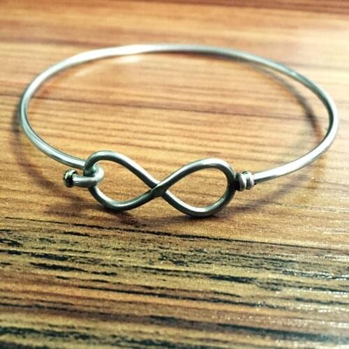 MJB0452 Hot sale stainless steel infinity 1.8mm round wire Expandable Adjustable Fashion Jewelry Wiring Bangle Bracelet