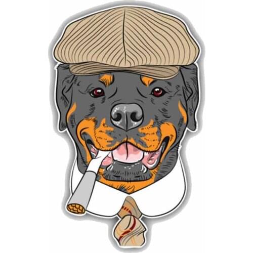 DasDecal Fashion Rottweiler Dog Head Car Sticker Waterproof Decal Laptop Suitcase Truck Motorcycle Auto Accessories PVC,14cm*8cm