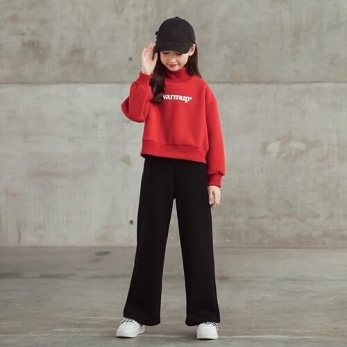 6 To 16 Years,baby Girls Set Winter Velvet Kids Suit Children Sweatshirt and Pants Toddler Suit Warm Fashion Set Cotton,#5929