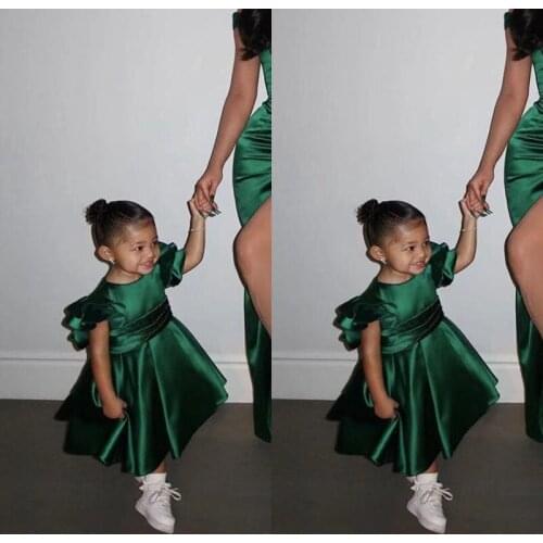 Newest Wedding Flower Girls' Dress Mother and Daughter Dresses 2020 Special Occasion Cheap Party Bride Girl Gowns for Baby