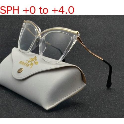 Oversized transparent Frame Men Women Reading Glasses Presbyopic Glasses Vintage cat Reading Glasses with box NX