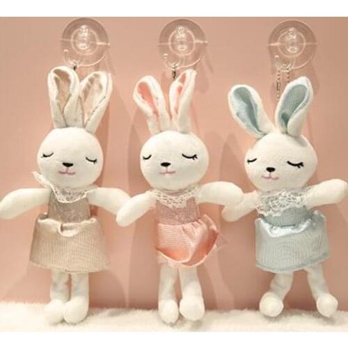 New lifelike cute Creative rabbit fevarite Exquisite panda plush toy 20cm stuffed soft Keychain bag decoration kids funny gift