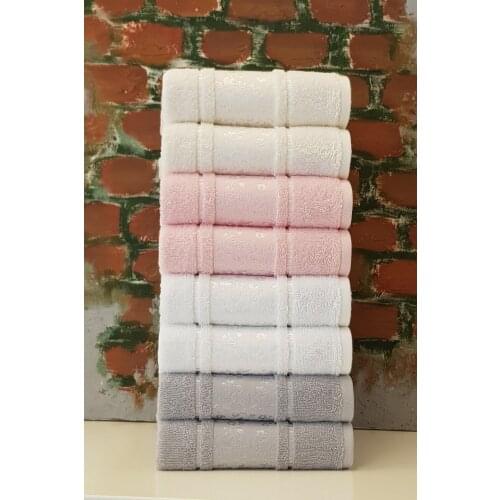 Camellia Towel 8 PCS Cream Pink White Gray MADE IN TURKİYE