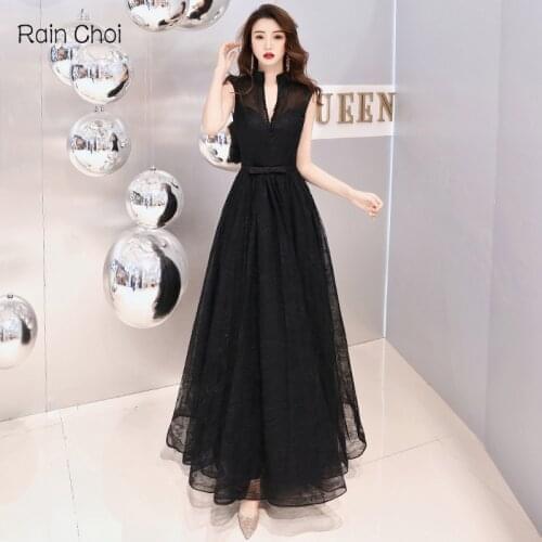 Sexy Long Prom Dresses V-Neck Backless Elegant Formal Party Dress For Girls