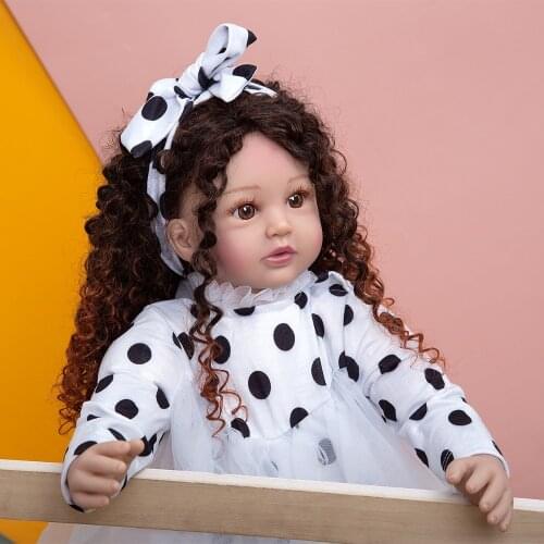 Doll toys bebe reborn toddler girl huge size 24 inch baby reborn silicone dolls for children gift real life like