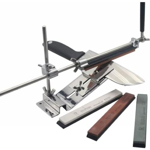 New Update Stainless Steel Knife Sharpener Professional Kitchen Knife Sharpener Sharpening Fix Fixed Angle with 4 Stones