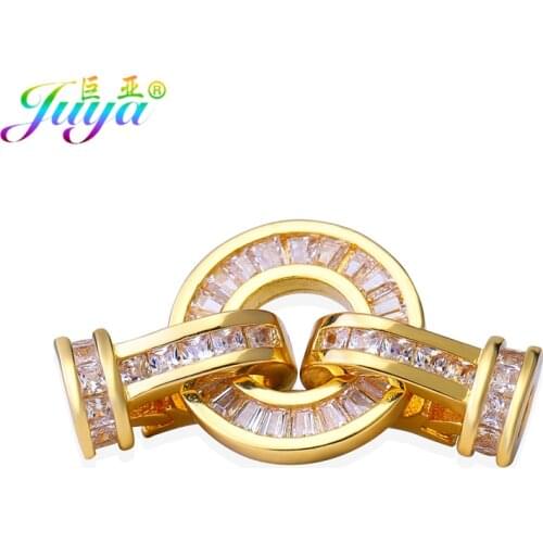 Juya Handmade Decorative Charms Fastener Clasps Accessories For Natural Stone Baroque Pearls Needlework Beading Jewelry Making