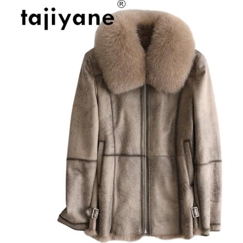 Winter Korean 2021 Women Clothing Natural Rabbit Fur Lining Jackets Woman Real Fox Fur Collar Coats Abrigo Mujer TN1421