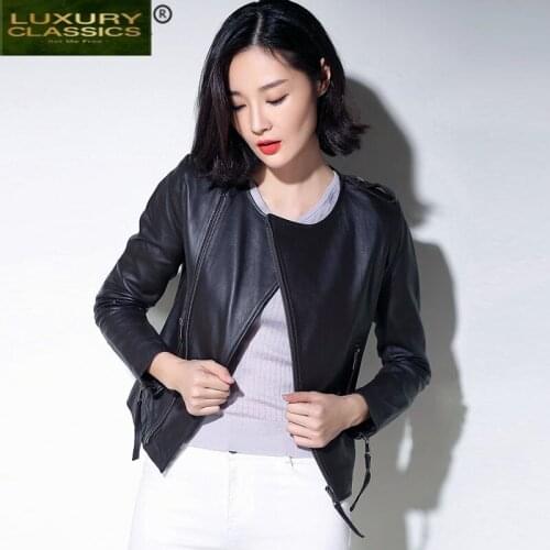 Female Natural Sheepskin Coat Genuine Leather Jacket Women Winter Clothes 2021 Korean Moto Fit Real Leather Jacket LW1460
