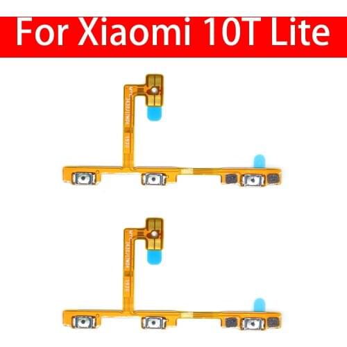 10Pcs/Lot, Power Switch On/Off Button Volume control Key Button Flex Cable For Xiaomi Mi 10T Lite
