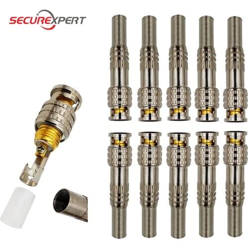 BNC JR-B25 male solderless BNC connector for security cctv camera system Coax CAT5 Video Balun Adapter Plug
