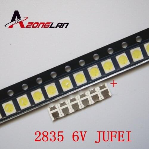 200PCS JUFEI LED Backlight Light Beads 1210 3528 2835 1W 6V 96LM Cool white LCD Backlight TV Light Beads 01.JT.2835BPWS2-C