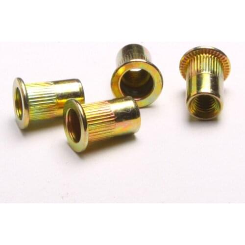 5PCS Pull The Cap Rivet Nut Small Shen Head Riveting Nut Column Pattern Rivet Nuts Knurled Rivet Nut M10 GB17880