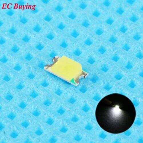 500 pcs 0603 (1608) White LED SMD Chip Bulb Lamp Surface Mount SMT Bead Ultra Bright Light Emitting Diode LED DIY Practice Hight