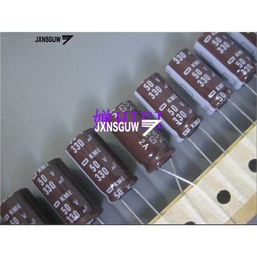 20PCS NIPPON KME 50V330UF 10X20MM NCC Aluminum electrolytic capacitor 330UF/50V CHEMI-CON 105 degrees 330uF 50V