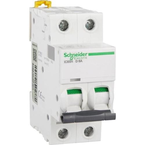 D Type 2P 6A 10A 16A 20A 25A 32A 40A 50A 63A Miniature Circuit Breaker Leakage Protection Acti 9 Series IC65H Air Switch Mini