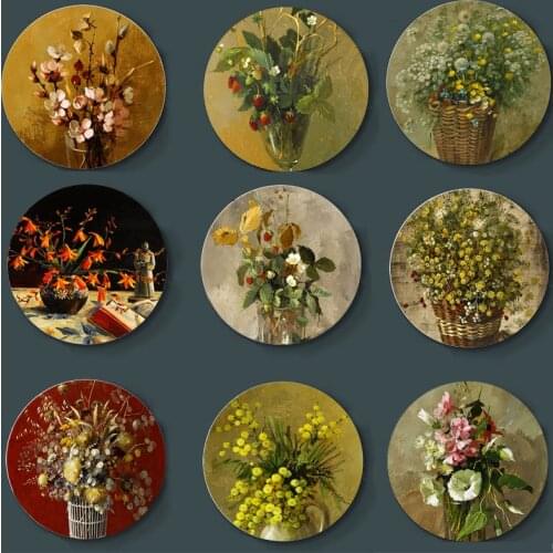 Renee Yolanda Hauser Painting Decorative Plate Elegant Wall Plate European Style Wall Art Background High-End Art Plate