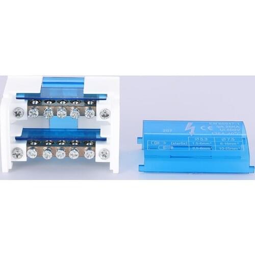 Two Level Four Level Terminal Box Copper Bar Rail Type Bus Cable Junction Box UKK207 UKK211 UKK215 UKK407 UKK411 UKK415