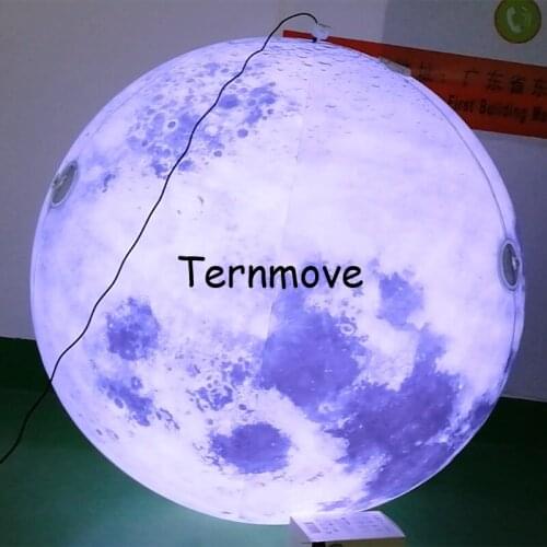 Pvc giant inflatable LED helium balloon inflatable moon sphere giant flying inflatable helium full printing balloon