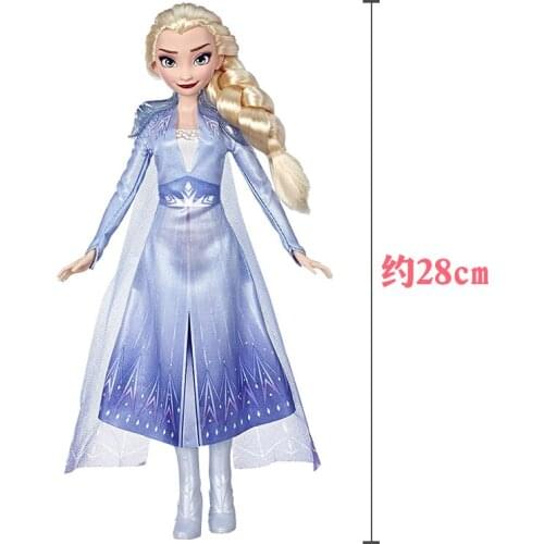Hasbro Frozen Cartoon Figure Elsa Doll for Girl Collections Kids s 28cm Joint Movable PVC ModelFor kid Toys Gift