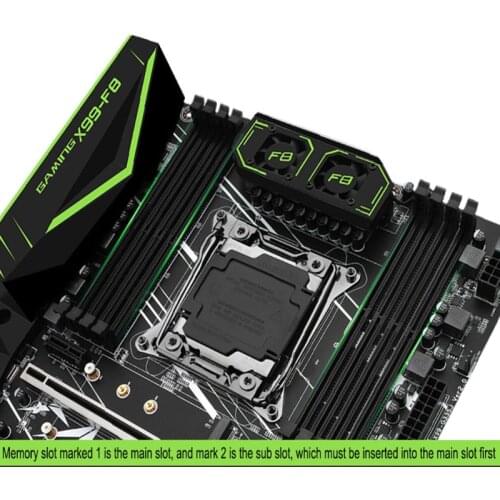 F19E HUANANZHI X99-F8 Gaming Motherboard for In-tel X99 LGA2011-3 All Series DDR4 RECC 128GB M.2 NVME USB3.0 Server