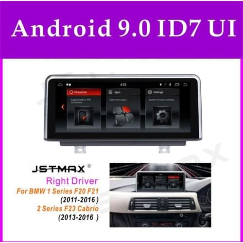 JSTMAX 10.25" IPS PX6 Android 9.0 Media player For Right Driving BMW 1 Series F20 F21(2011-2016) 2 Series F23 2013 Right driver