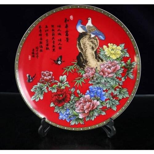 China seiko Handmade pastel ceramic plate crafts statue