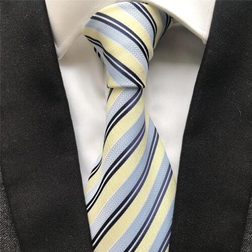 10 cm Width Classic Mens Ties Jacquard Woven Neck Tie Gravatas with Fashion Stripes