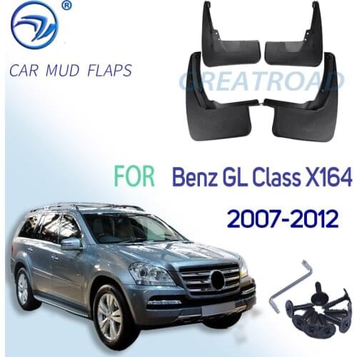 Accessories Set Molded Mud Flap Flaps For Benz GL Class X164 GL450 GL350 2007-2012 Mudflaps Splash Guards 2011 2010 2009 2008