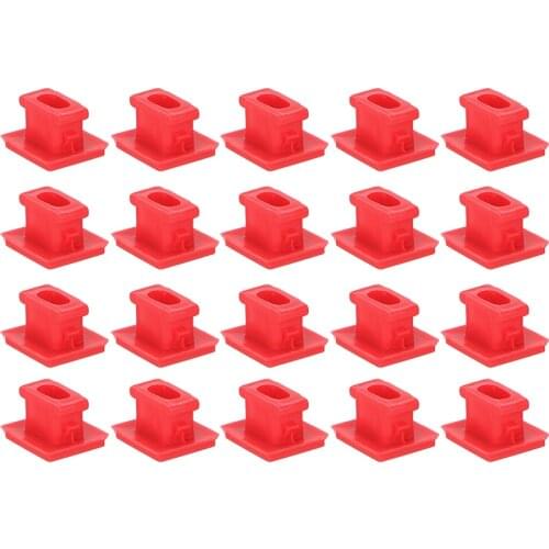 LEEPEE 20pcs/set For E46/E65/E66/E83N Panel Fixing Buckles Car Fasten Clips Red Insert Grommets Dashboard Dash Trim Strip Clips