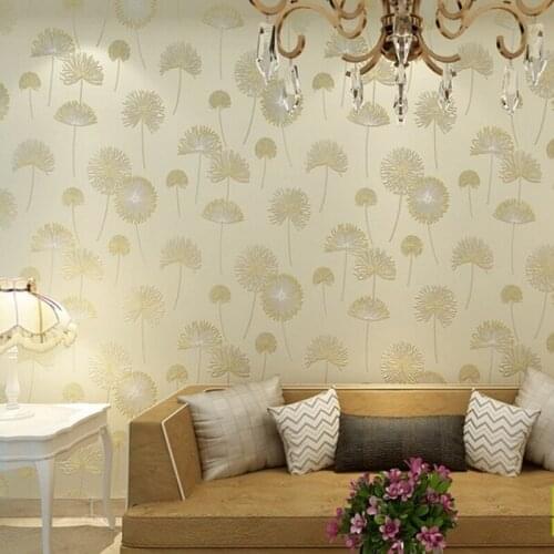 Wallpaper 3D wallpaper roll embossed texture fashion non-woven floral flower papel de parede listrado for living room background