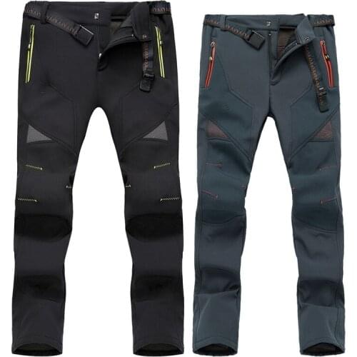 Autumn Winter Sports Plus Size Assault Men Pants Windproof Waterproof Thick Warm Wan Pant Mountaineering Male Pants Climbing